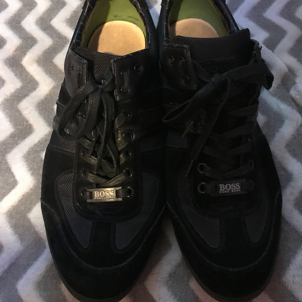 HUGO BOSS Mens US 11 1/2 EU 46 Black Boss Akeem